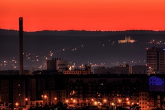 Svítání nad Olomoucí - pohled ze Zlatého vrchu
